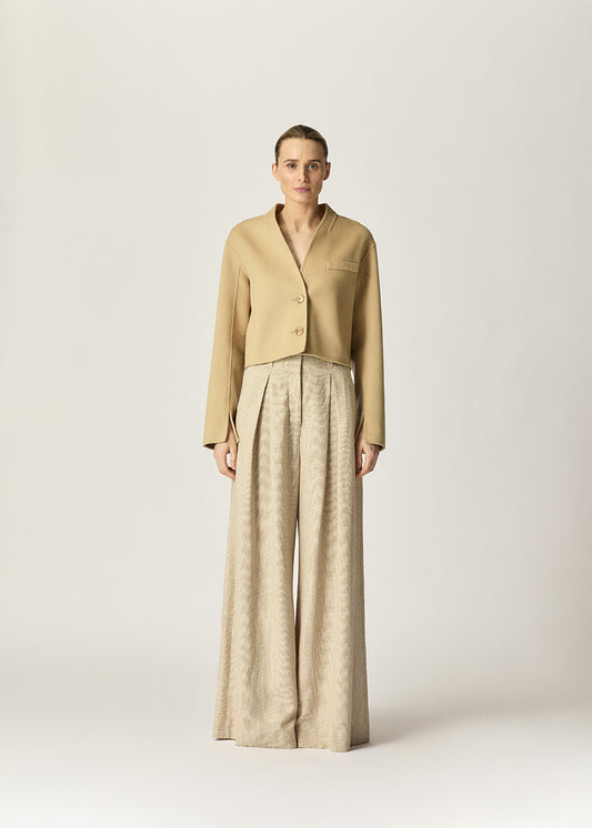 Esme Cropped Jacket Beige