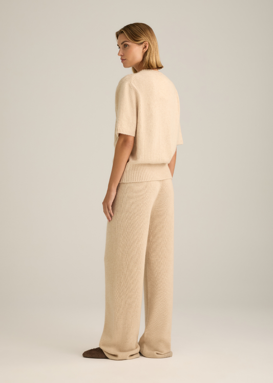 Venus Cable Knit Top Oat Marle