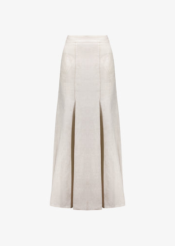 Augustina Skirt Jute Herringbone