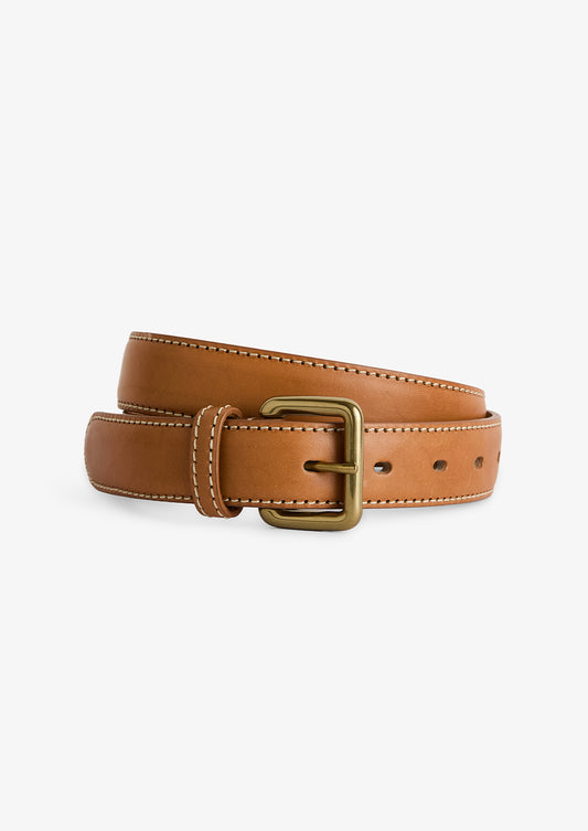 Lucinda Thin Buckle Belt Tan
