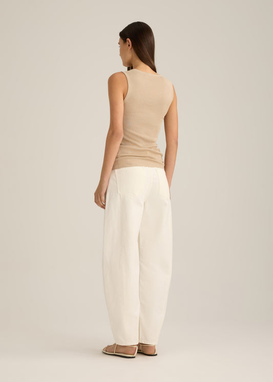 Basel Knit Tank Beige
