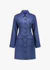 Cairo Dress Blue Houndstooth