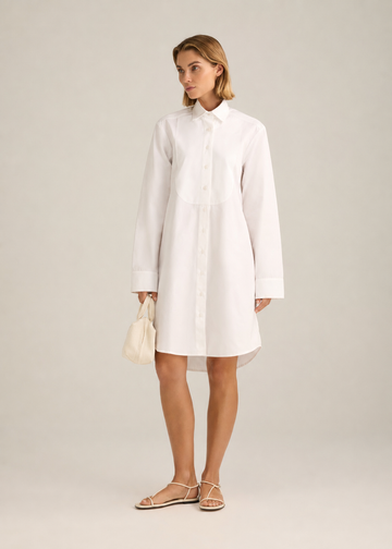The Evening Shirt Dress White