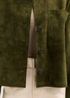 Gemma Suede Coat Forest Green