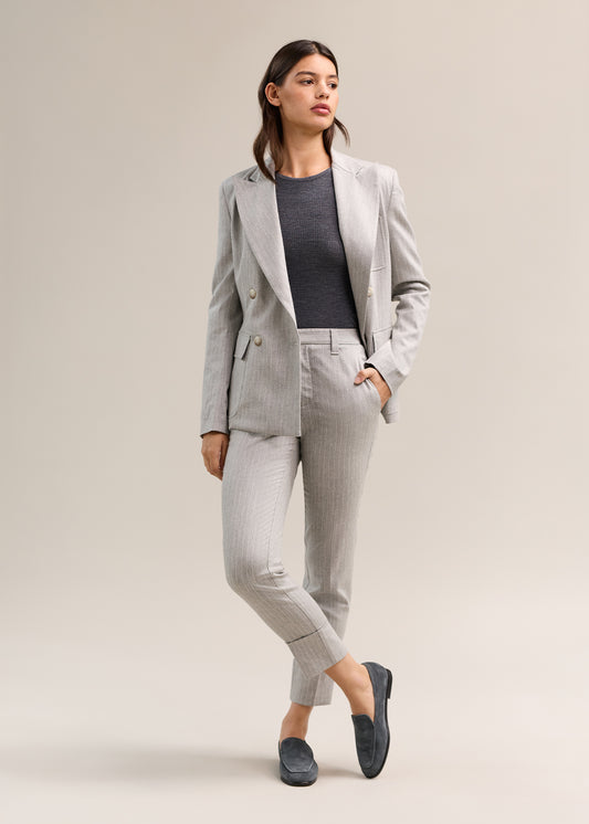 Patricia Blazer Silver Pinstripe