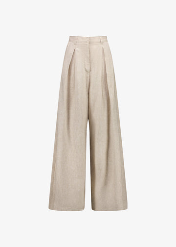 Murano Wide Leg Pant Caramel Houndstooth