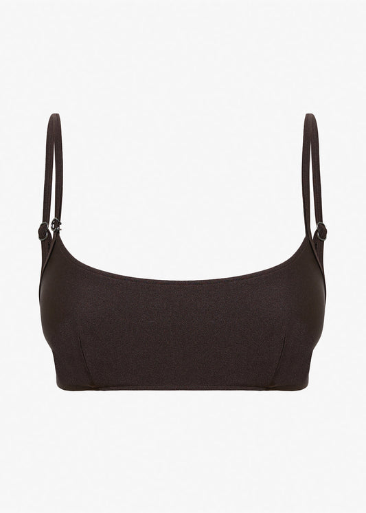 C Design Tie Balconette Bikini Top Seppia Brown