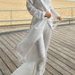 Angelo Trench - White/Aqua Stripe