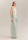 Murano Wide Leg Pant Green Stripe