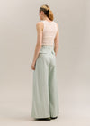 Murano Wide Leg Pant Green Stripe