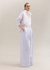 Murano Wide Leg Pant Ivory/Denim Stripe