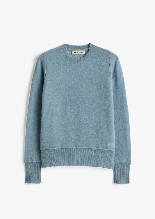 St. Moritz Crew Sweater Powder Blue Marle