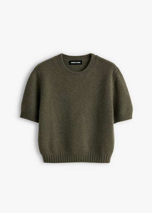 Dover Short Sleeve Knit Khaki Marle