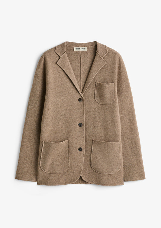 Elsa Knit Blazer Hazelnut Marle