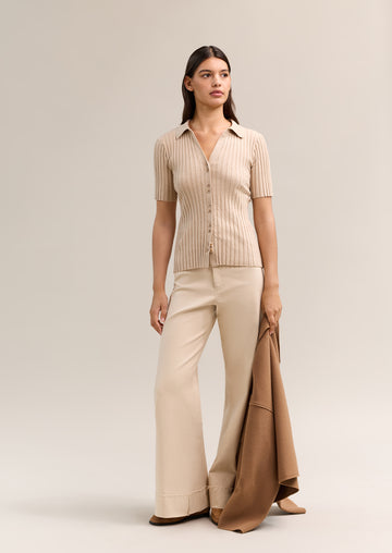 Cleo Knit Top Biscuit Marle