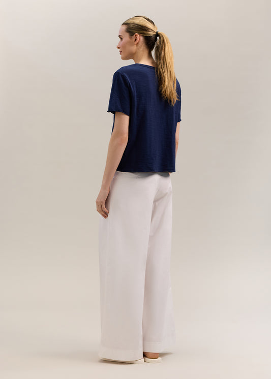 Rhodes Boxy Tee Navy