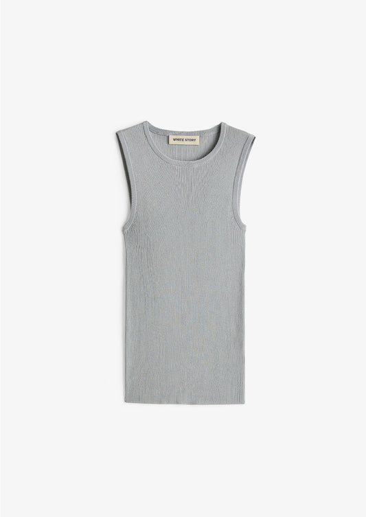 Basel Knit Tank Silver