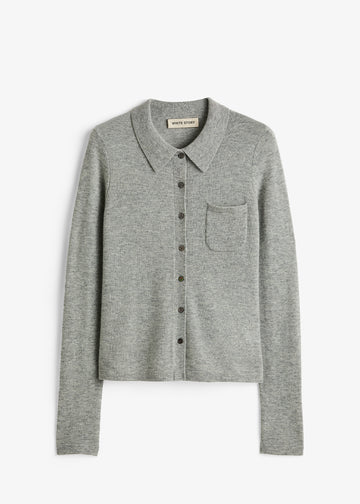 Dene Knit Shirt Silver Marle