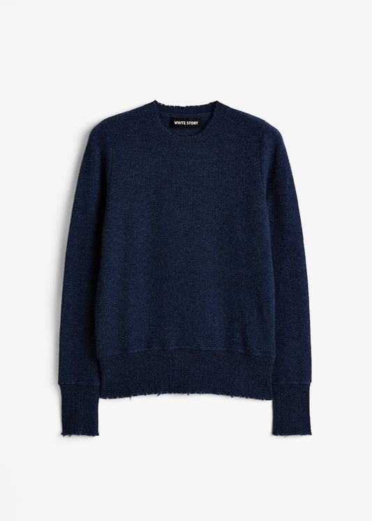 St. Moritz Crew Sweater Denim Marle