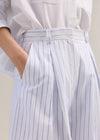 Murano Wide Leg Pant Ivory/Denim Stripe