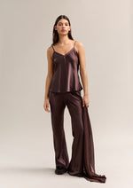 Tori Silk Pant Bitter Chocolate