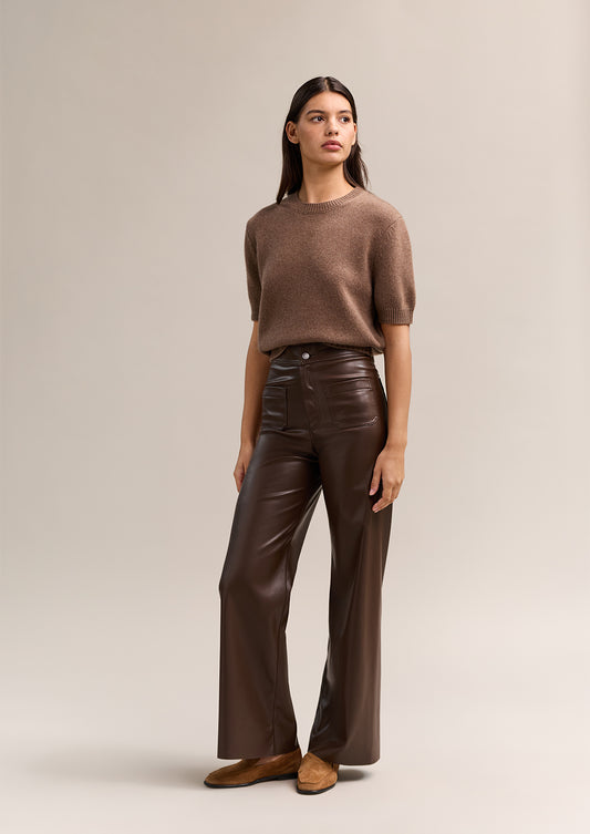 Dover Short Sleeve Knit Cocoa Marle