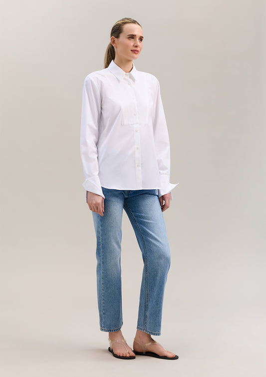 Theodore Tuxedo Shirt White