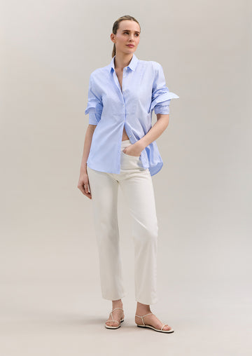 Theodore Tuxedo Shirt Oxford Blue