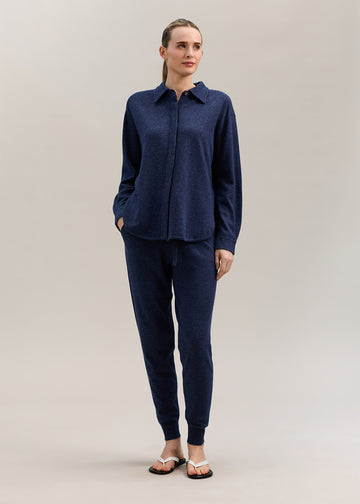 Sidney Knitted Shirt Navy