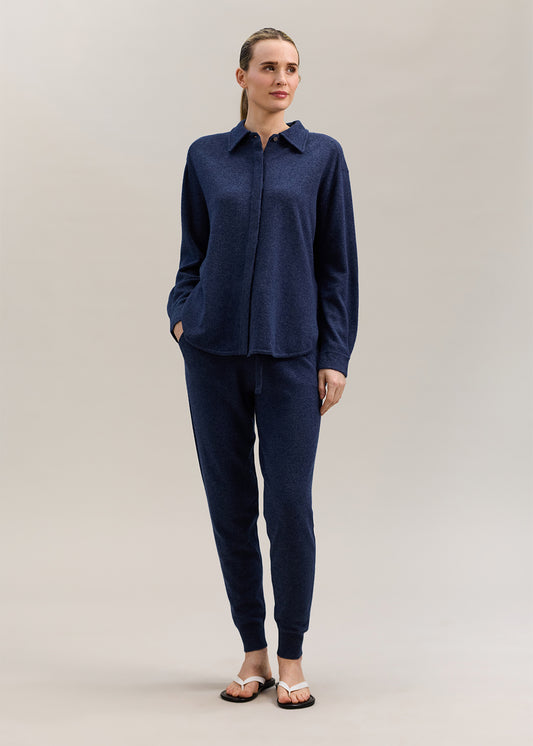 Sidney Knitted Shirt Navy