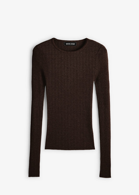 Basel Knit Top Bitter Chocolate