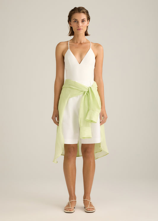 Long Fez Short White Cotton