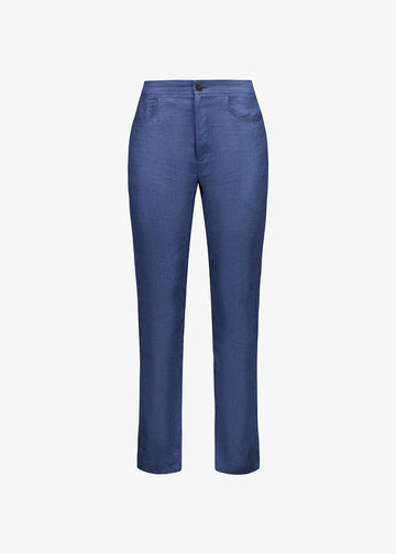 Vivian Pant Blue Houndstooth