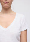 Abbey V-Neck T-Shirt White