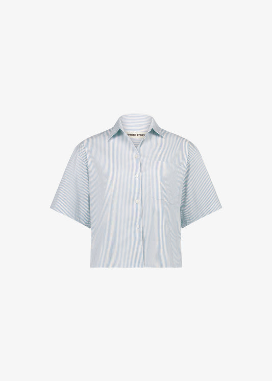 Elena Short Sleeve Shirt Blue Stripe