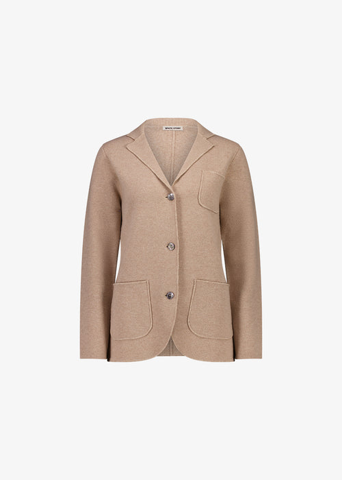 Elsa Knit Blazer Biscuit
