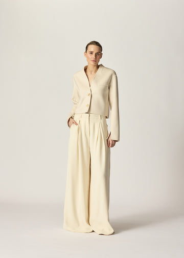 Esme Cropped Jacket Ivory