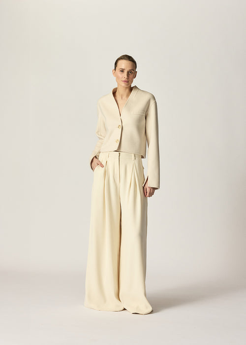 Esme Cropped Jacket Ivory