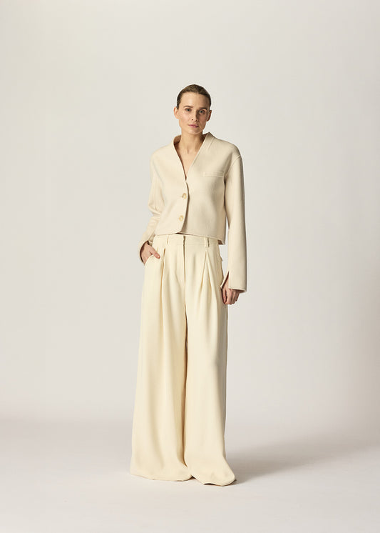 Esme Cropped Jacket Ivory