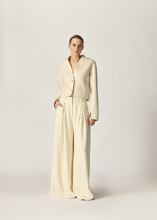 Murano Wide Leg Pant Clotted Cream