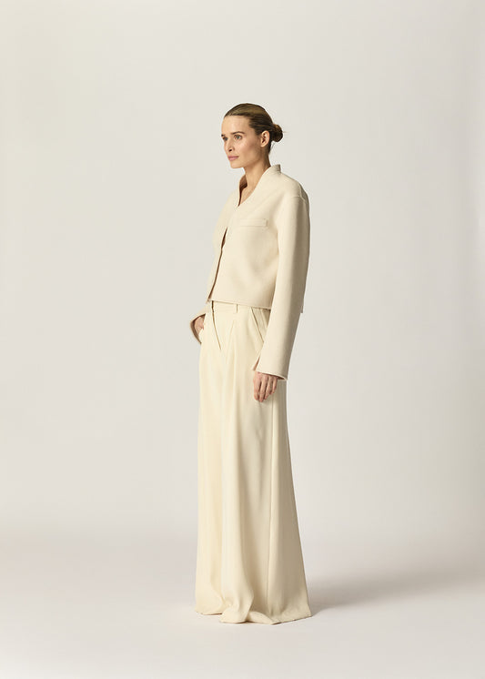 Esme Cropped Jacket Ivory