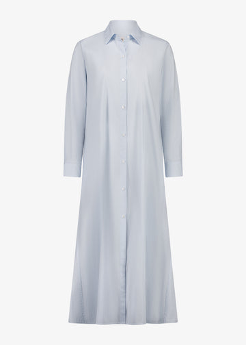 Francesca Dress Powder Blue Stripe