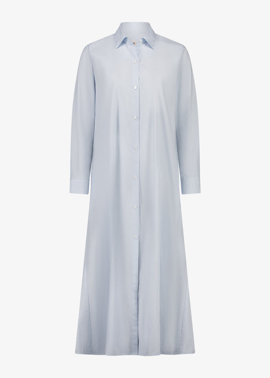 Francesca Dress Powder Blue Stripe
