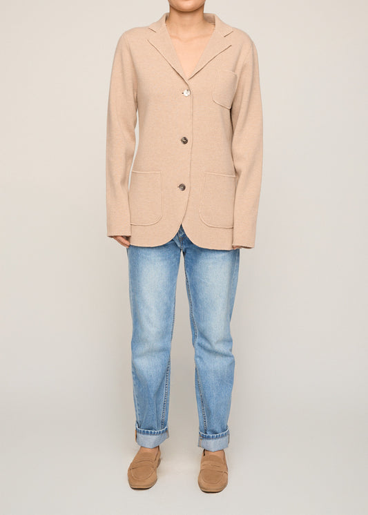 Elsa Knit Blazer Biscuit