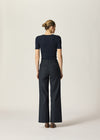 Basel Knit Short Sleeve Top Navy