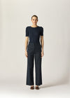 Basel Knit Short Sleeve Top Navy