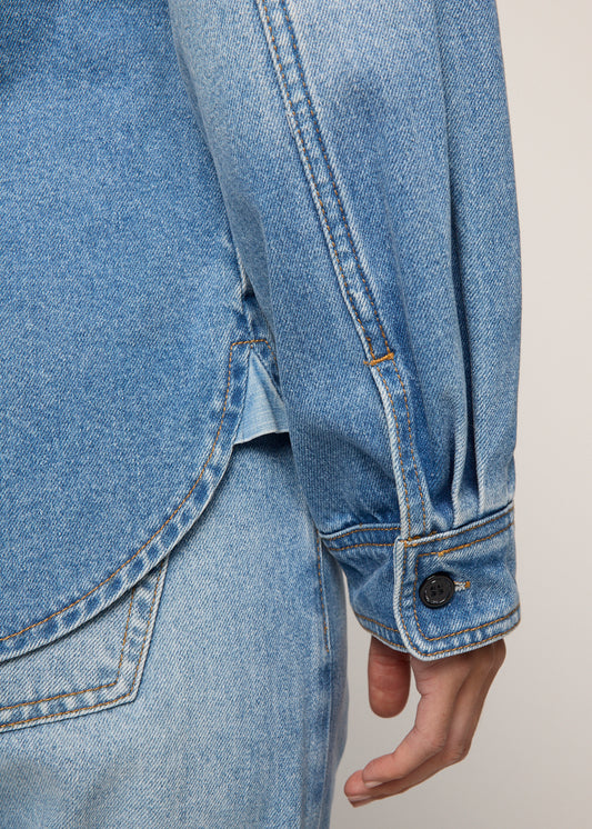 Monty Denim Shirt Washed Blue