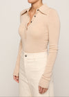 Eleanor Half Placket Top Wheat