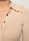 Eleanor Half Placket Top Wheat