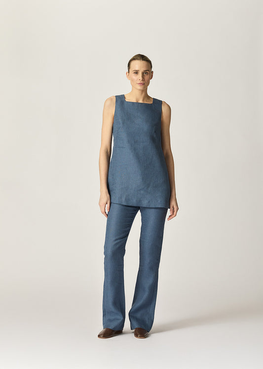 Nova Tunic Blue Houndstooth